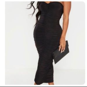 Black Ruched Dress